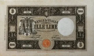 Italy 1.000 Lire "grande M", 1932 image