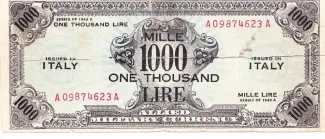 Italy 1.000 Lire, 1943 image