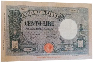 Italy 100 Lire Barbetti, 1933 image