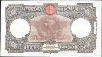 Italy 100 Lire Capranesi, 1942-1943 reverse