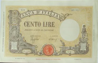Italy 100 Lire "Grande B", 1943 image