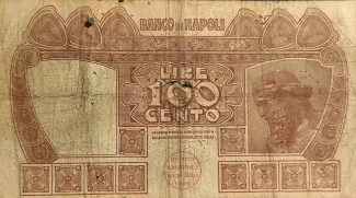 Italy 100 Lire, 1914 reverse