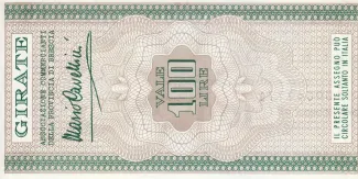Italy 100 Lire, 1976-1977 reverse