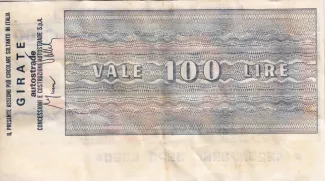 Italy 100 Lire, 1976-1977 reverse