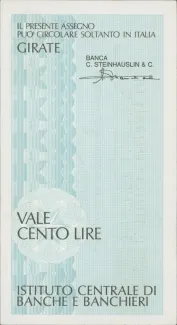 Italy 100 Lire, 1977 reverse