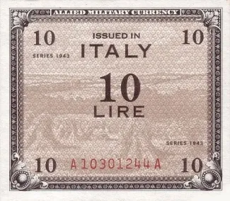 Italy 10 Lire, 1943 image