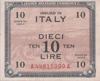 Italy 10 Lire, 1943 image