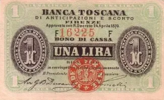 Italy 1 Lira, 1870 image