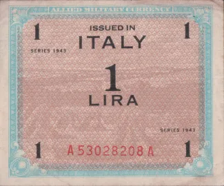 Italy 1 Lira, 1943 image