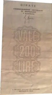 Italy 200 Lire, 1976 reverse