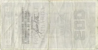 Italy 200 Lire, 1976-1978 reverse
