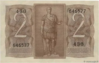 Italy 2 Lire, 1939 reverse