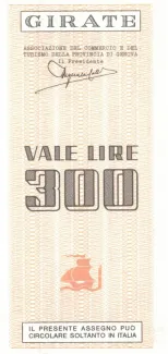 Italy 300 Lire, 1977 reverse