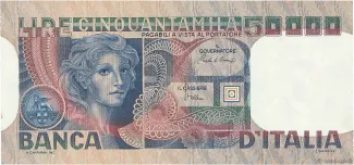 Italy 50.000 Lire, 1982 image