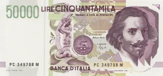 Italy 50.000 Lire, 1999 image