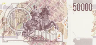 Italy 50.000 Lire, 1992-1999 reverse
