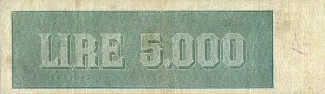 Italy 5.000 Lire, 1947-1949 reverse