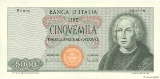 Italy 5.000 Lire, 1970 image