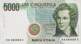 Italy 5.000 Lire, 2001 image