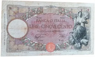 Italy 500 Lire, 1943 image