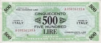 Italy 500 Lire, 1943 image