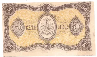 Italy 50 centesimi, 1870 reverse