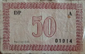 Italy 50 centesimi, 1945-1947 reverse