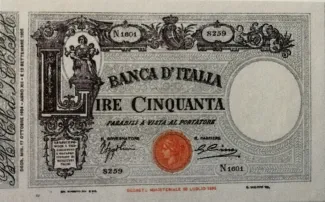 Italy 50 Lire "Barbetti", 1936 image