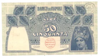 Italy 50 Lire, 1914 reverse