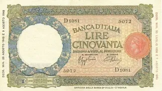 Italy 50 Lire, 1944 image