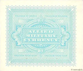 Italy 5 Lire, 1943 reverse
