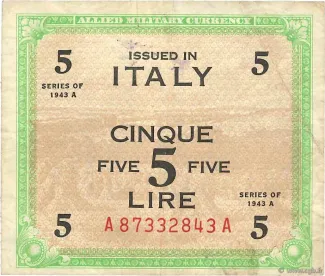 Italy 5 Lire, 1943 image