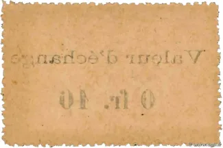 Ivory Coast 10 Centimes, 1920 reverse