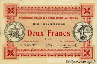 Ivory Coast 2 Francs, 1917 image