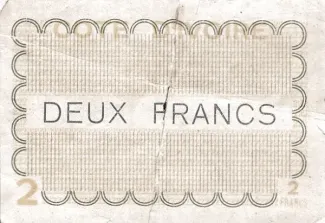 Ivory Coast 2 Francs, 1943 reverse