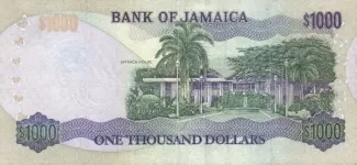 Jamaica 1.000 Dollars, 2000-2001 reverse