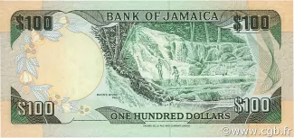 Jamaica 100 Dollars, 1986-1987 reverse