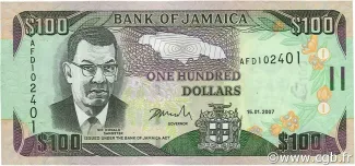 Jamaica 100 Dollars, 2011 image