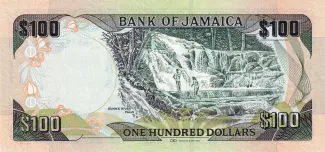 Jamaica 100 Dollars, 2014-2021 reverse