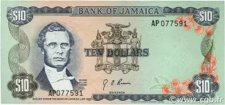 Jamaica 10 Dollars, 1976 image