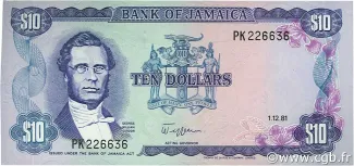 Jamaica 10 Dollars, 1981 image