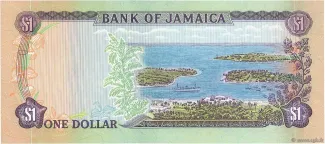 Jamaica 1 Dollar, 1970 reverse