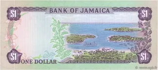 Jamaica 1 Dollar, 1982-1986 reverse