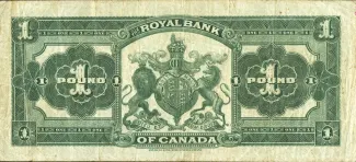Jamaica 1 Pound, 1911 reverse