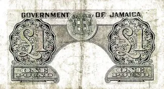 Jamaica 1 Pound, 1940 reverse