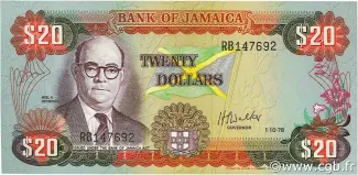 Jamaica 20 Dollars, 1983 image
