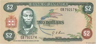 Jamaica 2 Dollars, 1976 image