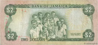 Jamaica 2 Dollars, 1982-1986 reverse