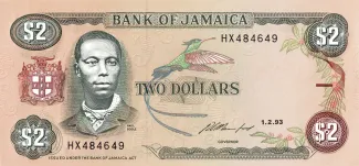 Jamaica 2 Dollars, 1993 image