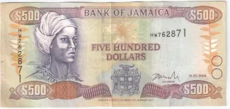 Jamaica 500 Dollars, 2004 image